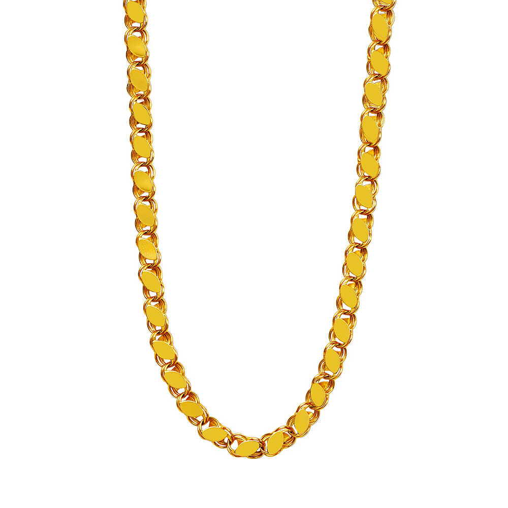 22 Ayar 70cm 3mm Altın Halep Pullu Zincir - 1