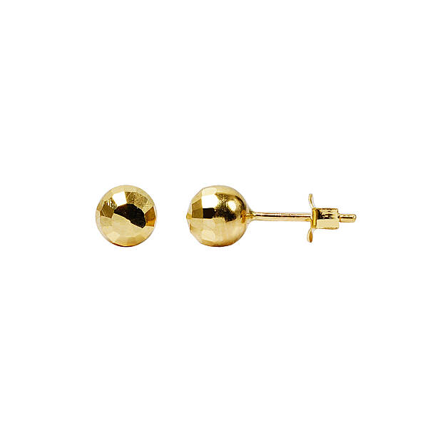 6mm 14 Ayar Altın Top Küpe - RÜYA KUYUMCULUK