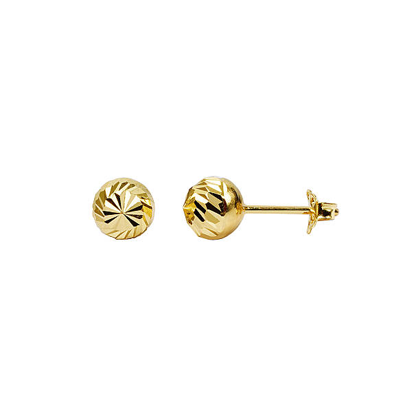 6mm Kalemli 14 Ayar Altın Top Küpe - RÜYA KUYUMCULUK