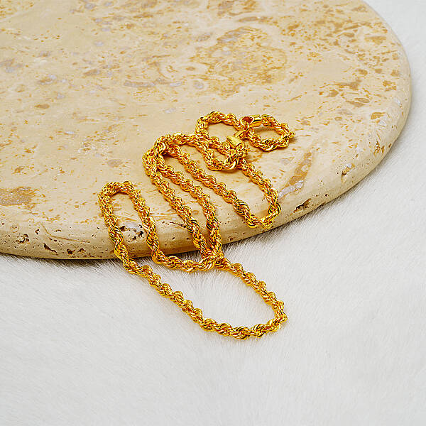 70cm 4mm Altın Halat Burma Zincir - RÜYA KUYUMCULUK (1)
