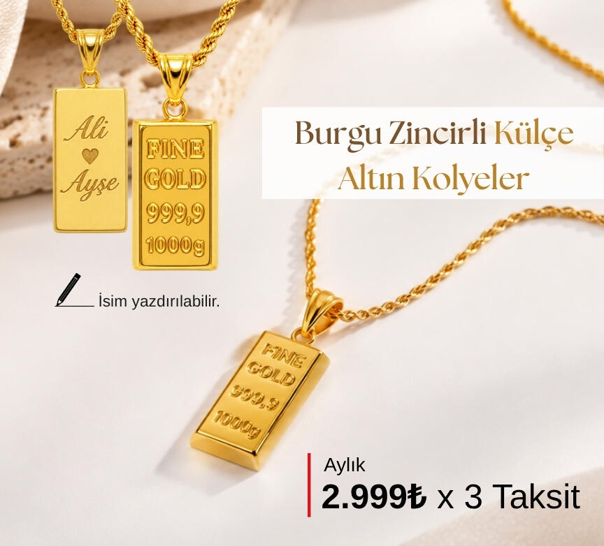 Burgu Zincirli Külçe Kolye