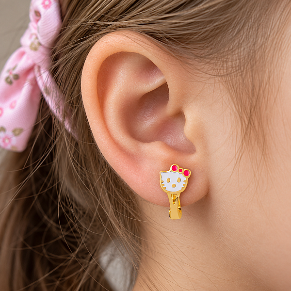 Hello Kitty Altın Çocuk Küpesi - RÜYA KUYUMCULUK (1)